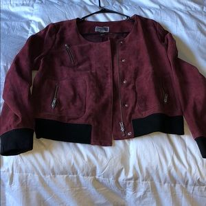 Chelsea 28 leather burgundy jacket